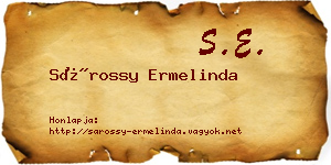 Sárossy Ermelinda névjegykártya